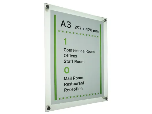 Menoor Deurbord Premium Glasslook A3 Plexiglas