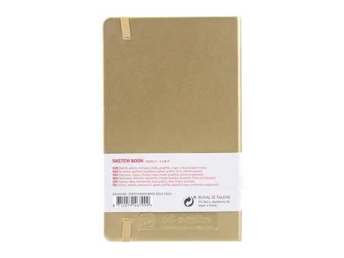 Schetsboek Talens Art Creation 80 witte vellen 140gr 130x210mm witgoud