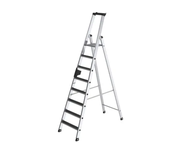Ladder Aluminium Bordes 1.87m Aan Eenzijdig 8treden Bordes