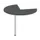 aanbouwtafel,i.h.v.,HxØ 720-840x1000mm,driekwartrond,MS-donkergrijs