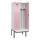 locker met bank,voor scheiding van kleding,HxBxD 2120x800x815mm,2vak