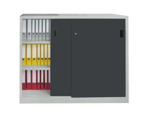 schuifdeurkast,HxBxD 1200x1500x500mm,RAL7035,front RAL7016 - 2