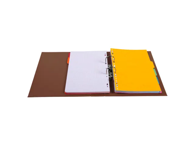 Classeur à levier PVC A4 dos de 70mm. - Marron