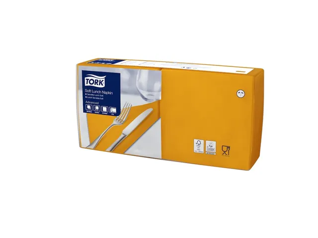 Tork 477870 Soft Lunchservet Advanced Oranje 33x33cm