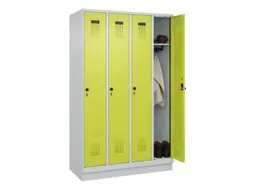 locker,HxBxD 1950x1200x500mm,4vak,vak B 300mm,draaigrendel,sokkel
