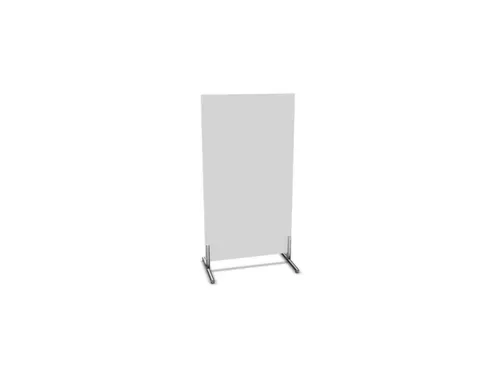 scheidingswand,HxB 1545x800mm,wand hout,frame staal,voeten,Bl-wit