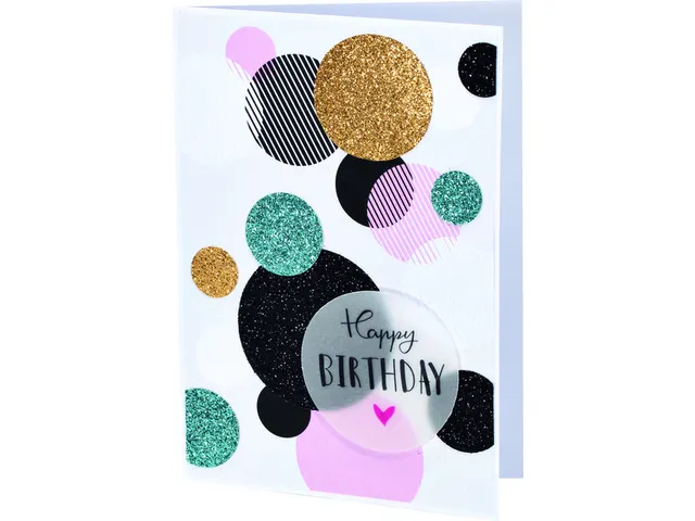 Glitterkarton Folia 174x245mm 6 vel basis assorti