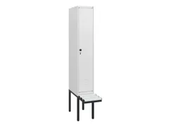 locker met bank,HxBxD 1950x300x815mm,1vak,vak B 300mm,draaigrendel