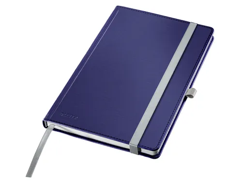 Leitz Style notitieboek A5 gelijnd met harde kaft Titanium Blauw