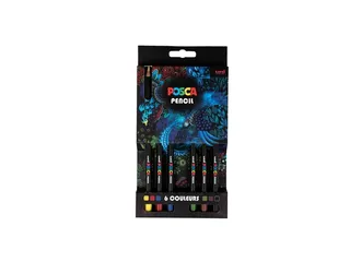 Kleurpotloden Posca assorti set à 6 stuks - 2