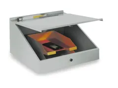 Wandlessenaar Hxbxd 250x495x495mm Cilinderslot Ral 7035