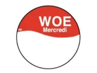OUTLET Daymark Label Dagetiket Woensdag Permanent 19mm Rol 1000 Stuks - 1