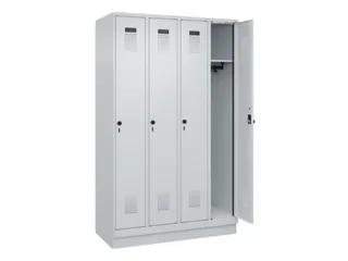 locker,HxBxD 1950x1200x500mm,4vak,vak B 300mm,draaigrendel,sokkel - 2