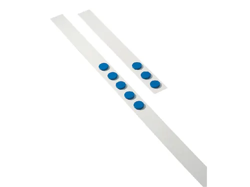 Wandlijst Desq 100cm met 5 blauwe magneten van 32mm