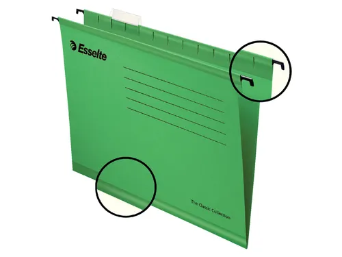 Hangmap Classic verticaal folio V-bodem groen