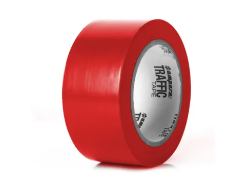 tape,standaardkleur,PVC,rood,band LxB 33mx50mm