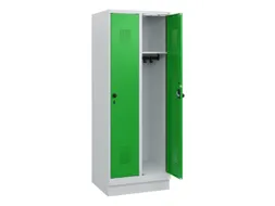 schoollocker,HxBxD 1630x600x500mm,2vak,vak B 300mm,draaigrendel,sokkel