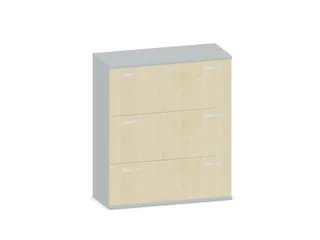 hangmappenkast 1150x1000x430mm 3hangmappenframes Onyx+Esdoorn - 1