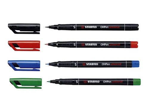 Viltstift STABILO OHpen 841/40 permanent rond superfijn rood