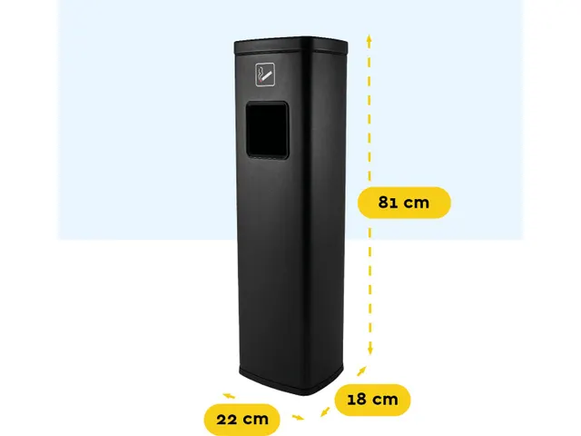 Cendrier avec poubell BRASK AT400 Noir 20L