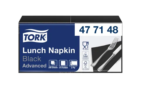 Servetten Tork 478151 LinStyle 1-laags 39x39cm zwart 1/8 vouw 50st.