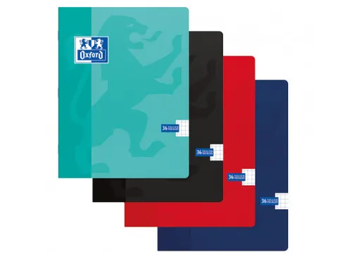 Schrift Oxford school A5 72blz ruit 5mm assorti
