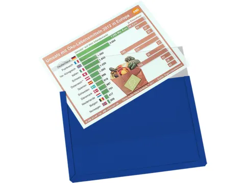 zichtpaneel,DIN A4,liggend,blauw,achterzijde magnetisch