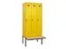 locker met bank,voor scheiding van kleding,HxBxD 2120x900x815mm,3vak