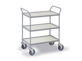 Universele Wagen 150kg Lxb 660x340mm 3 Etages Met Beugel Zilvergrijs - 1