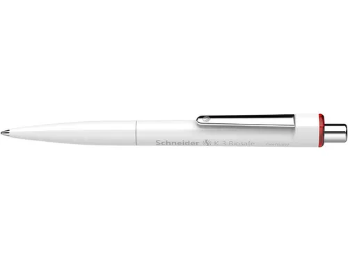 balpen Schneider K3 Biosafe M wit/rood