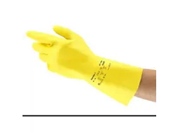 Ansell AlphaTec 87-190 latex handschoenen, geel, maat 9, 12 paar