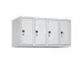 opzetkast,v. locker,4vak.,vak B 250mm,HxBxD 500x1000x500mm,vleugeldeur