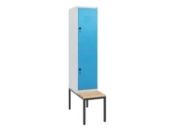 Dubbeldekse dekenkist,HxBxD 1950x400x815mm,1x2vak.,vak B 400mm