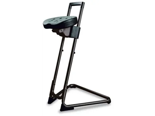 Esd Stahulp 600-850mm Glijders Zwart PU Staal