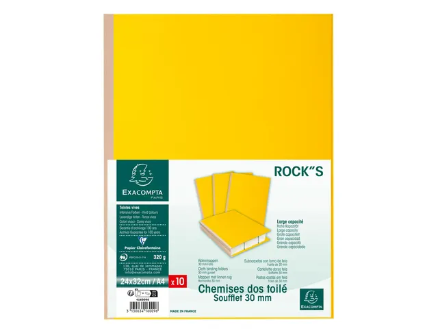 Map linnen rug ROCK"S 320 Gram Geel 10 Stuks