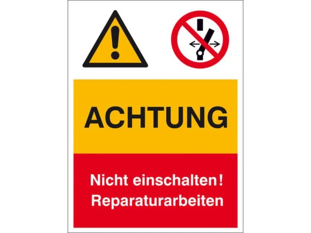 panneau combiné Avertissement/Interdiction