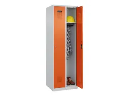 locker,HxBxD 1850x600x500mm,2vak,vak B 300mm,cil.-slot,staand op vloer