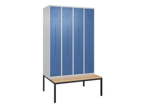 Z-garderobekast,HxBxD 2120x1200x815mm,8vak,vak B 300mm,cil.-slot