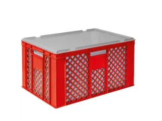 Euronorm-stapelbak,m. isoleerbox,HxLxB 320x600x400mm,63/35l,HDPE,rood - 1