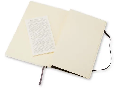 Notitieboek Moleskine pocket 90x140mm blanco soft cover zwart
