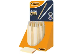 Balpen BIC Cristal medium goud en zilver