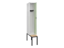 locker met bank,HxBxD 2120x300x815mm,1vak,vak B 300mm,cilinderslot