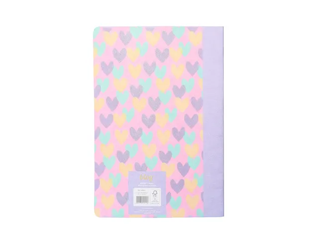 Cahier d'exercices B'LOG HEARTS A5 quadrillé 5mm 48v 90gr shrink 2 pc