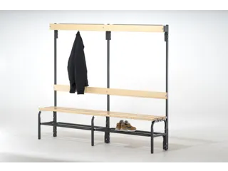 omkleedbank,HxLxD 1670x1500x375mm,houten lijst,RAL7016 - 2