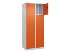 lockerkast,HxBxD 1850x800x500mm,2x4vakken,vak B 400mm,cil.-slot