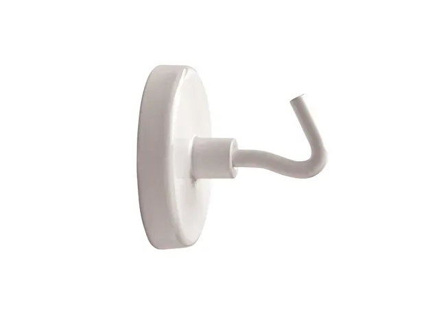 Magneet met haak MAUL 36mm trekkracht 6kg wit 5 stuks