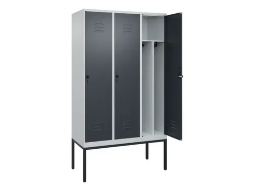 locker voor scheiding van kleding,HxBxD 2120x1200x500mm,3vak
