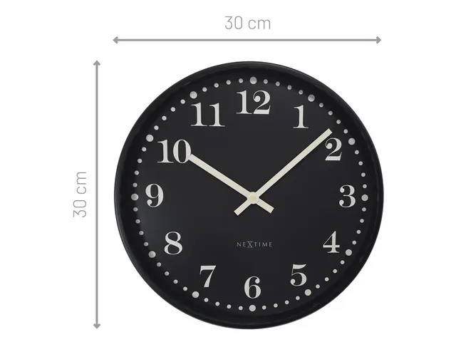 Wandklok NeXtime Dickens 30 cm zwart