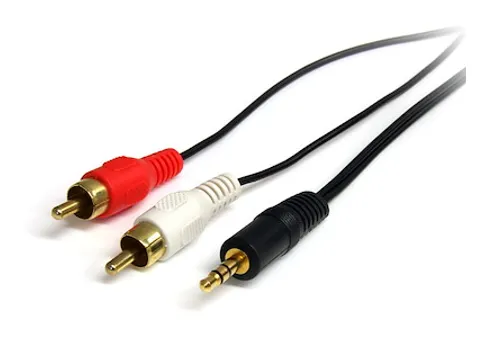 90cm Stereo Audiokabel 3,5mm naar 2x RCA M/M