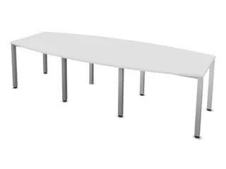 vergadertafel,HxBxD 740x2800x1200mm,vatvormig,Bl-wit - 2